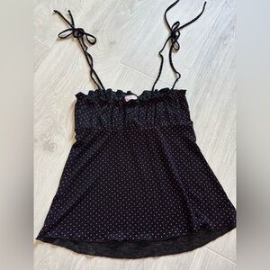 Semi sheer polka dot camisole